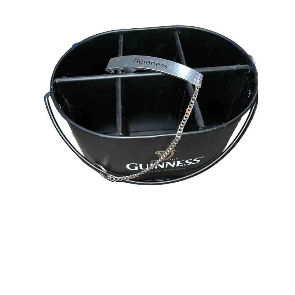 Guinness Metal Beer Holder 6-pack With Opener - Picture 6 of 7